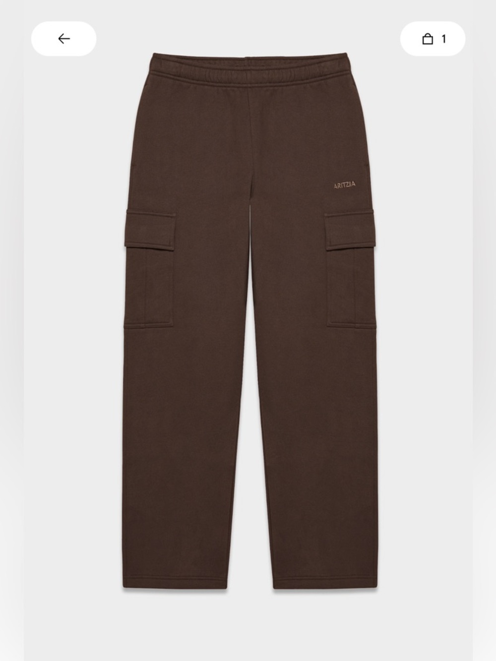 Aritzia Sweatfleece Brown Medium